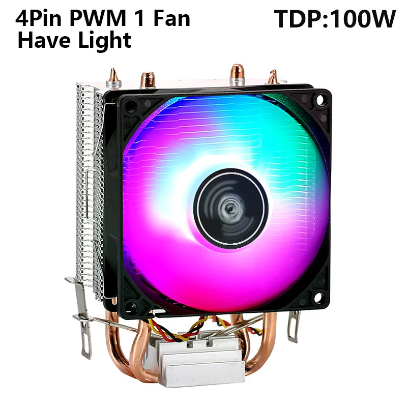 CPU Efficient Cooler Fan 90mm 4pin/PWM PC Tower Type Radiator 2/4/6 Heat Pipe Install LGA2011 X79 X99 115x 1200 1700 AMD AM3 AM4