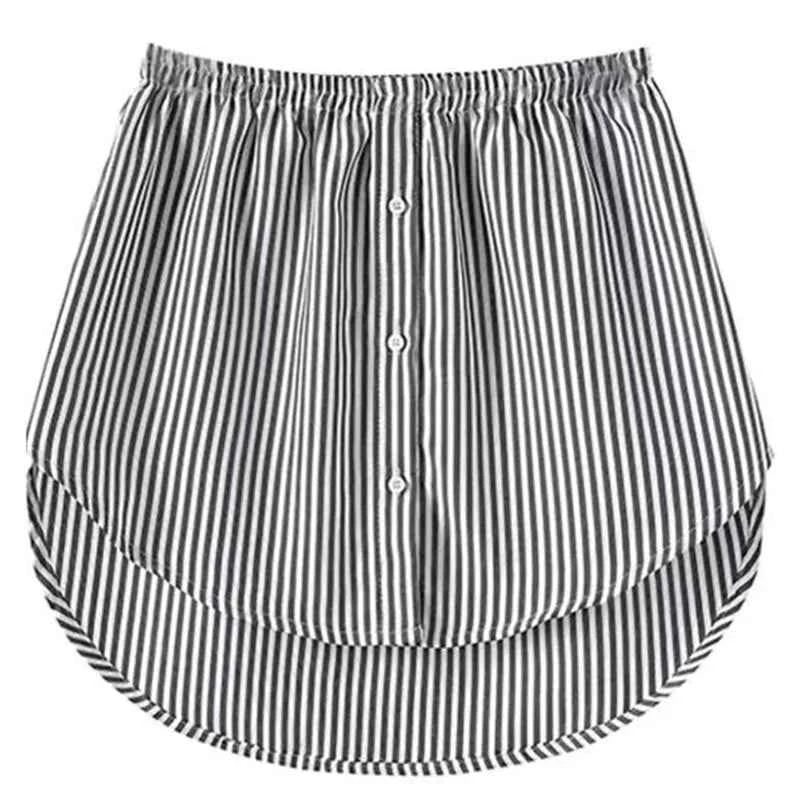 Black Skirt Spring Shirt Skirt Women Fake Hem Sweater Casual Korean Style Bottom Skirt  Sweater Bottom Fake Shirt Buttock Skirt