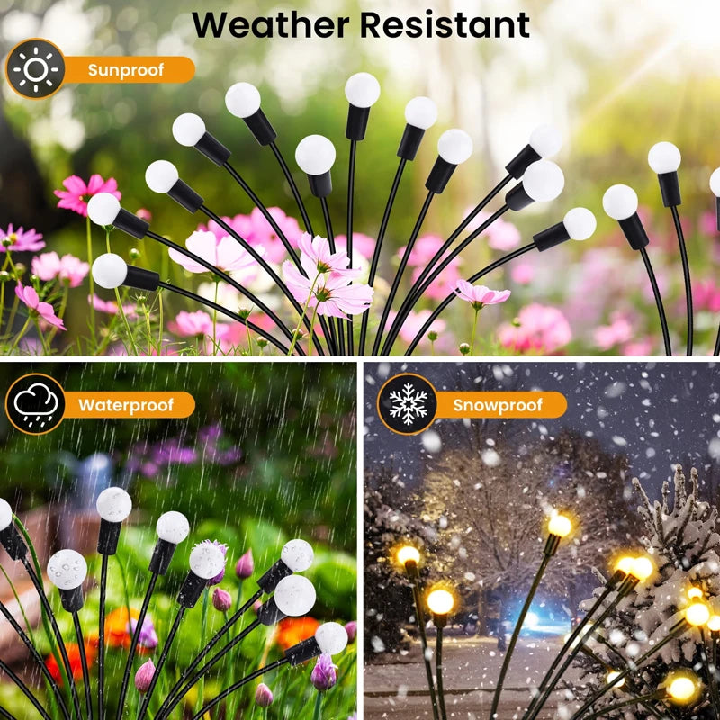 Solar Firefly Lights Outdoor Waterproof LED Solar Garden Lights for Yard Patio Landscape Outside Decorations Light
