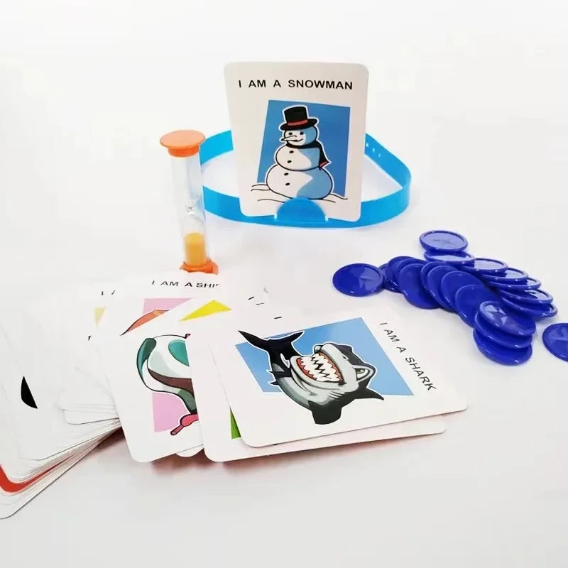 Kids Funny Cards Board Game Toy Family Party Game Guess Who I Am Game Parent-Child Interactive Educational Toy Gift for Boy Girl