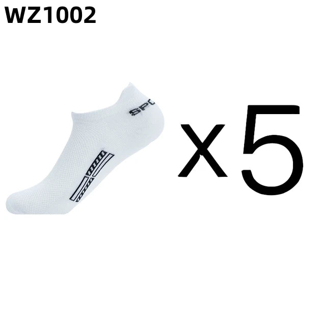 5Pairs High Quality Men Ankle Socks Breathable Cotton Sports Socks Mesh Casual Athletic Summer Thin Cut Short Sokken Size 38-45