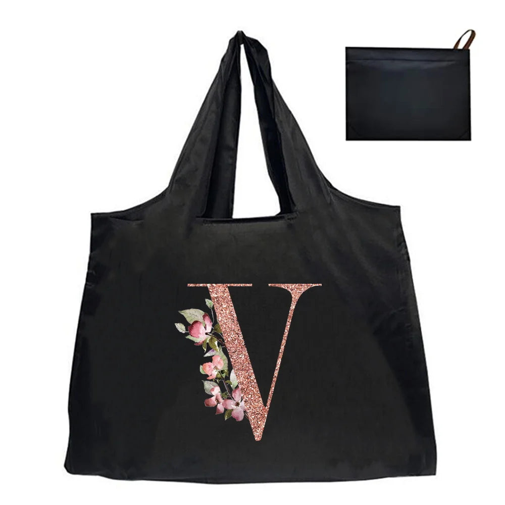 Shopping Bag Tote Bag Foldle Grocery Organizer Reusable Handbags Shoulder Bags Convenient Large-Capacity Large Tote For Fashion