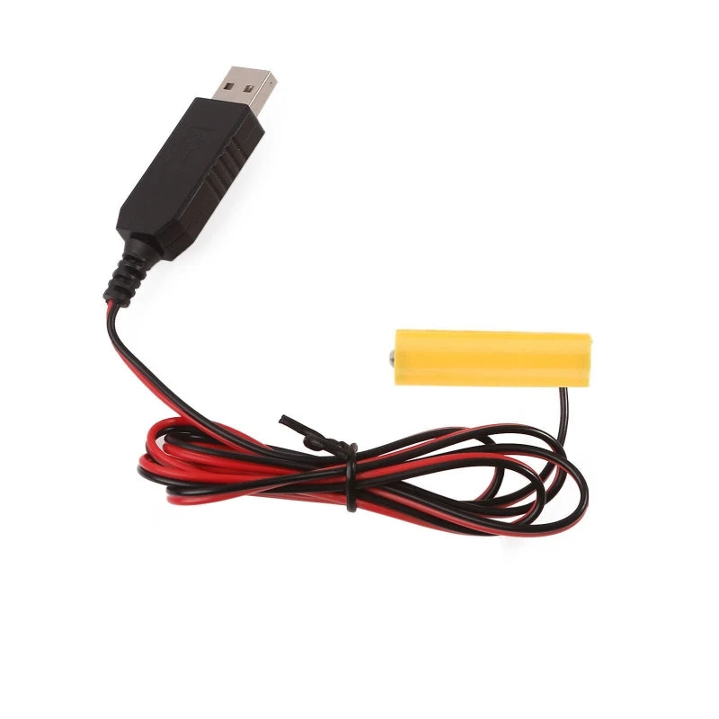 AA Battery Eliminator Cable USB Input 5V2A AA Dummy-Battery Output 1.5V/3V/4.5V/6V Power Adapter Cord