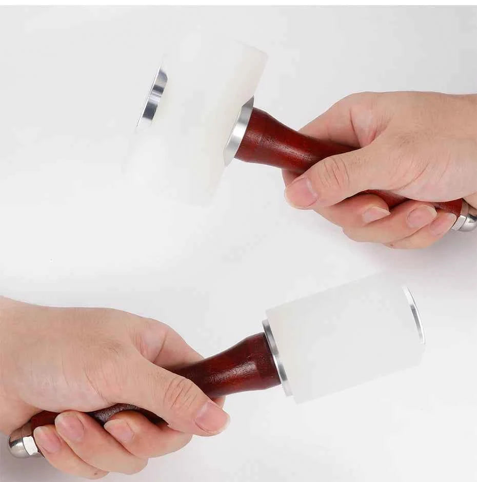 Leather DIY Carving Hammer Leathercraft Mallet Leather Work Sew Cowhide Rawhide Mallet Rubber Mallet for Flooring, Woodworking