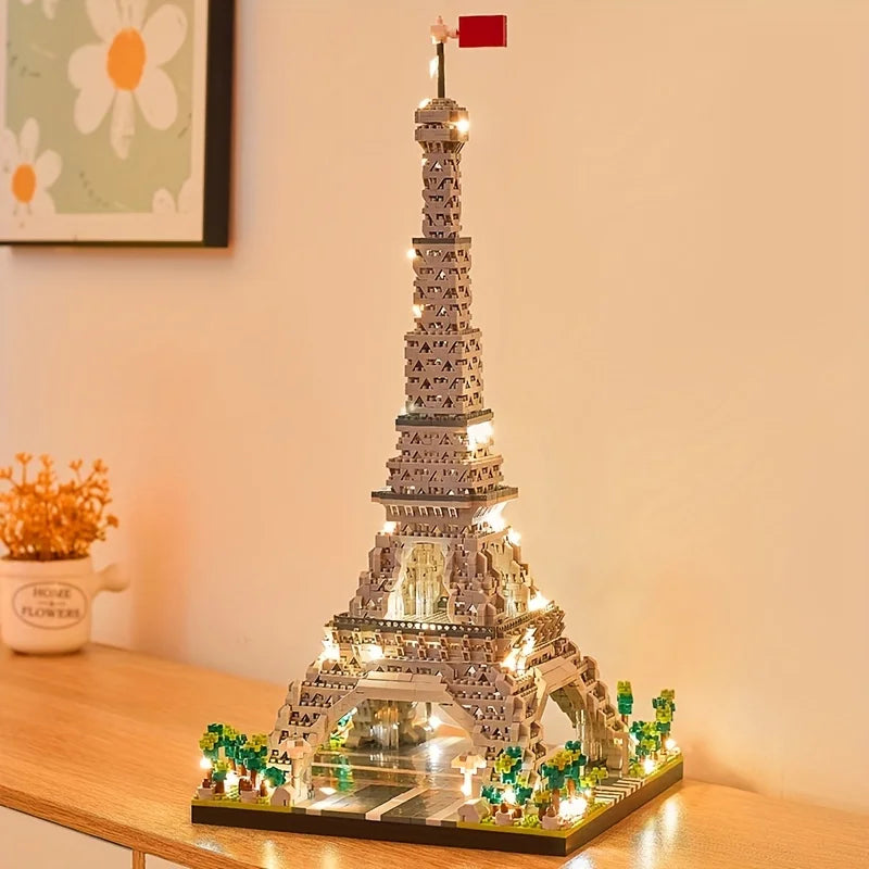 Louvre Model Micro Mini Building Blocks Toys Set: LED-illuminated Iconic Architecture Perfect Decorative Illuminate Your Space