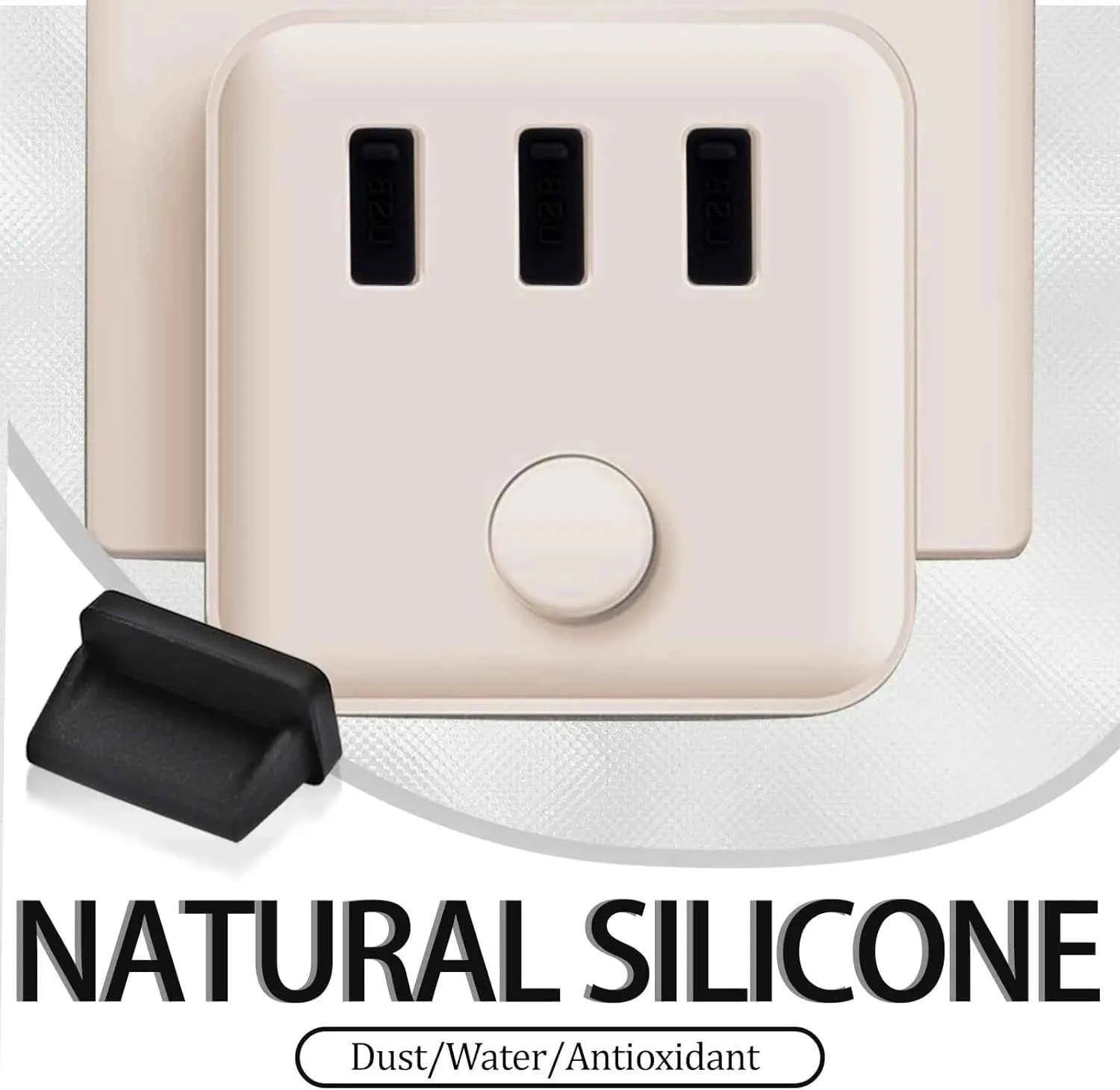 Dust Plug for USB -A Charger Port Cover Cap Female Jack Universal Silicone Dustproof USB-A Ports Protector PC Notebook Laptop