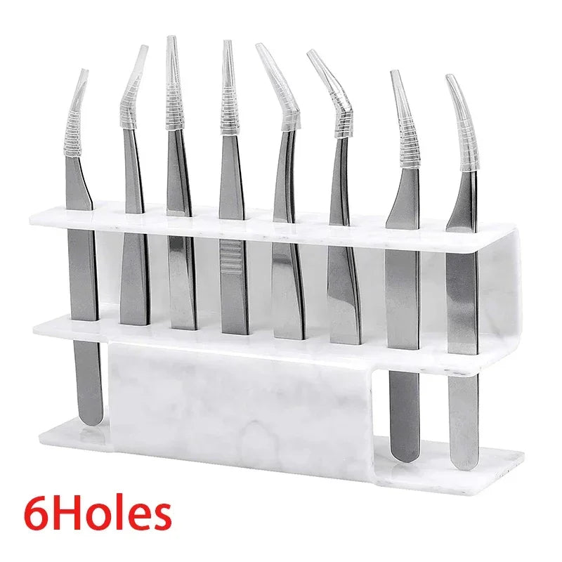 1PC Eyelash Tweezers Storage Rack Tweezer Organizer  Stand Eyelash Extension Holder Tools Makeup Beauty Shelf 6/8 Holes