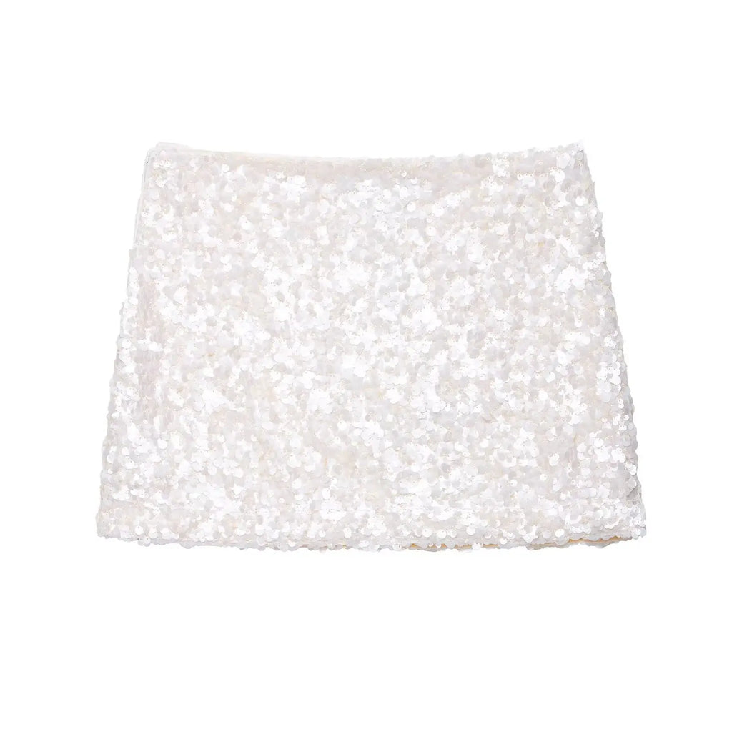 Sexy Woman Sequins Skirt High Waist Versatile Slim Mini Slim Skirts Zipper 2025 Summer Beach Style Women's New Skirt Y2K