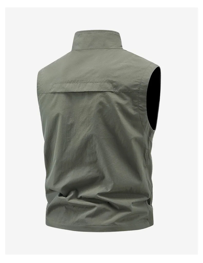 2026 New Waistcoat Men Middle-Aged Outdoor Fishing Summer Vest Casual Thin Tooling Waistcoat Large Size 5XL Vest