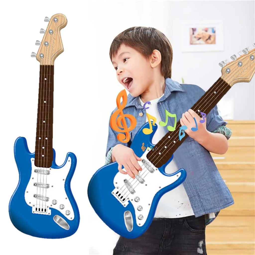 Kids Electric Guitar Toy - 4-String Multifunctional Electronic Musical Instrument, Portable Children's Guitar