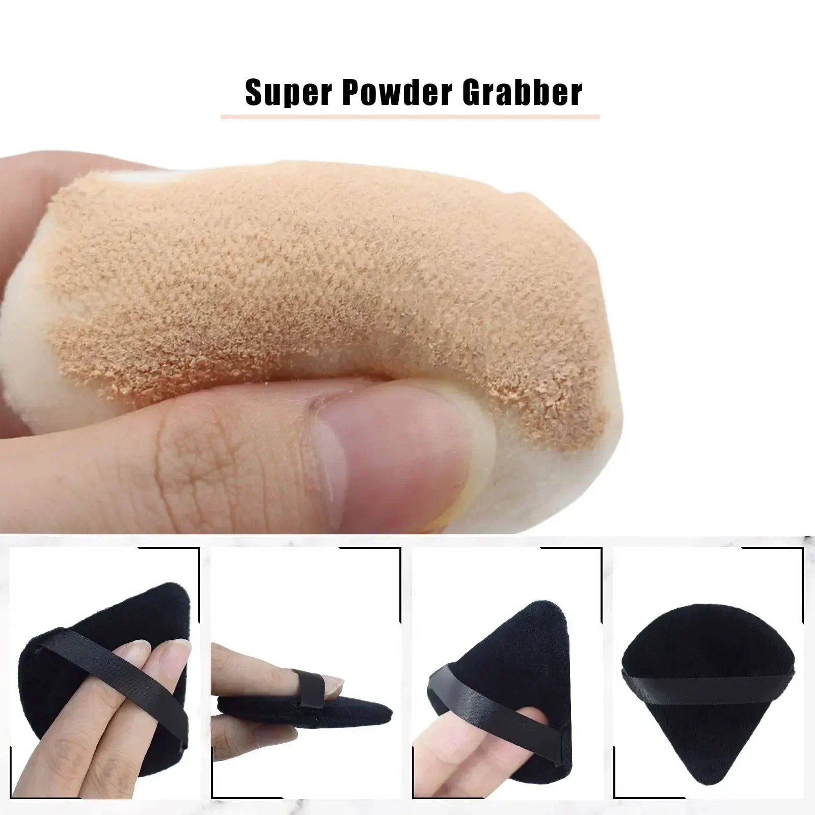 2/5/10/20Pcs Triangle Powder Puff Wet Dry Use For Loose Powder Liquid Cosmetic Soft Plush Powder Puff Makeup Foundation New In T