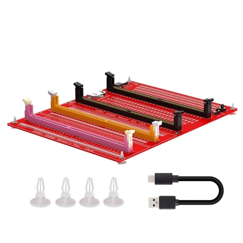 DDR3/4/5 RDIMM/UDIMM Memory Tester with LED USB C Power Supply