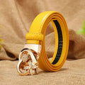 New Belts Women Luxury Famous Brand Designer Female Belt Candy Color High Quality Dress Cowhide Leather Automatic Buckle LB2202