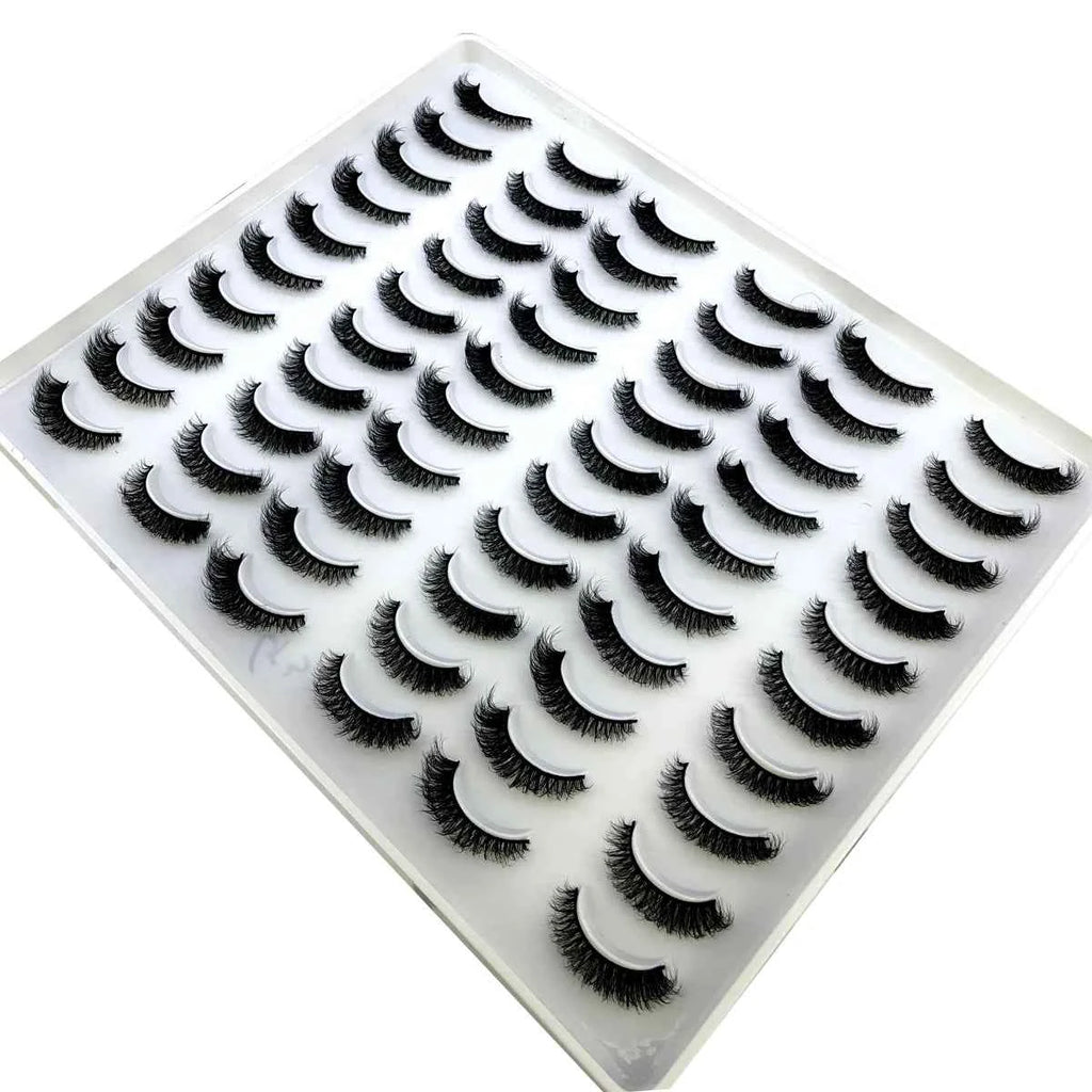 HBZGTLAD 30/40 pairs of natural long 3D artificial mink false eyelashes false eyelashes makeup set mink eyelashes extended eyela