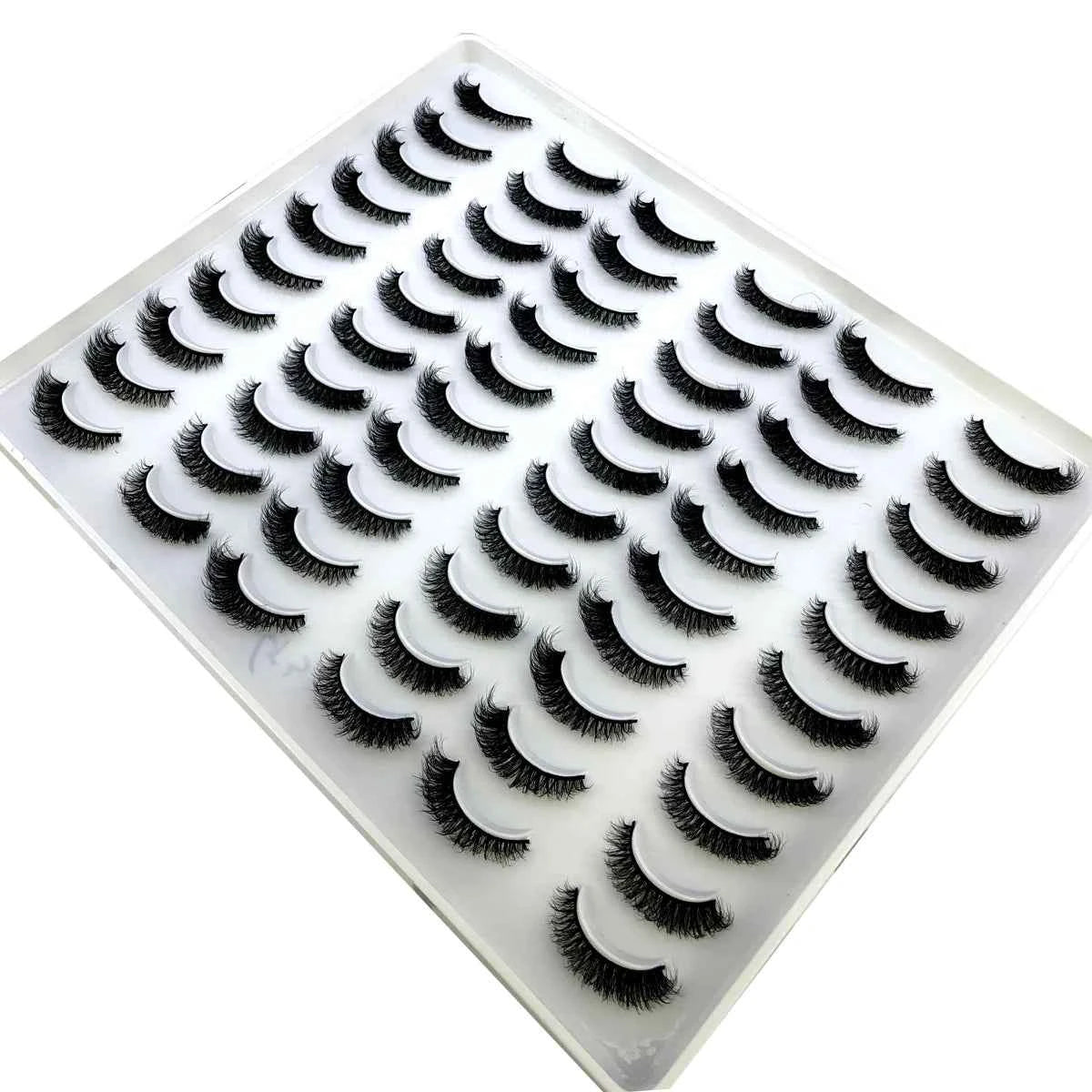 HBZGTLAD 30/40 pairs of natural long 3D artificial mink false eyelashes false eyelashes makeup set mink eyelashes extended eyela