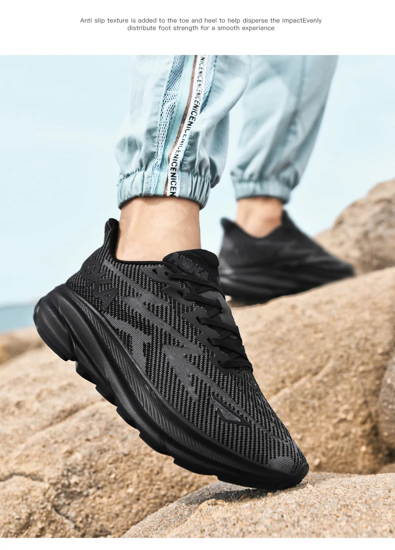Marathon Sports Running Shoes Men Breathable Lightweight Sneakers Comfortable Athletic Nonskid Leisure Outdoor Sneakers for Men