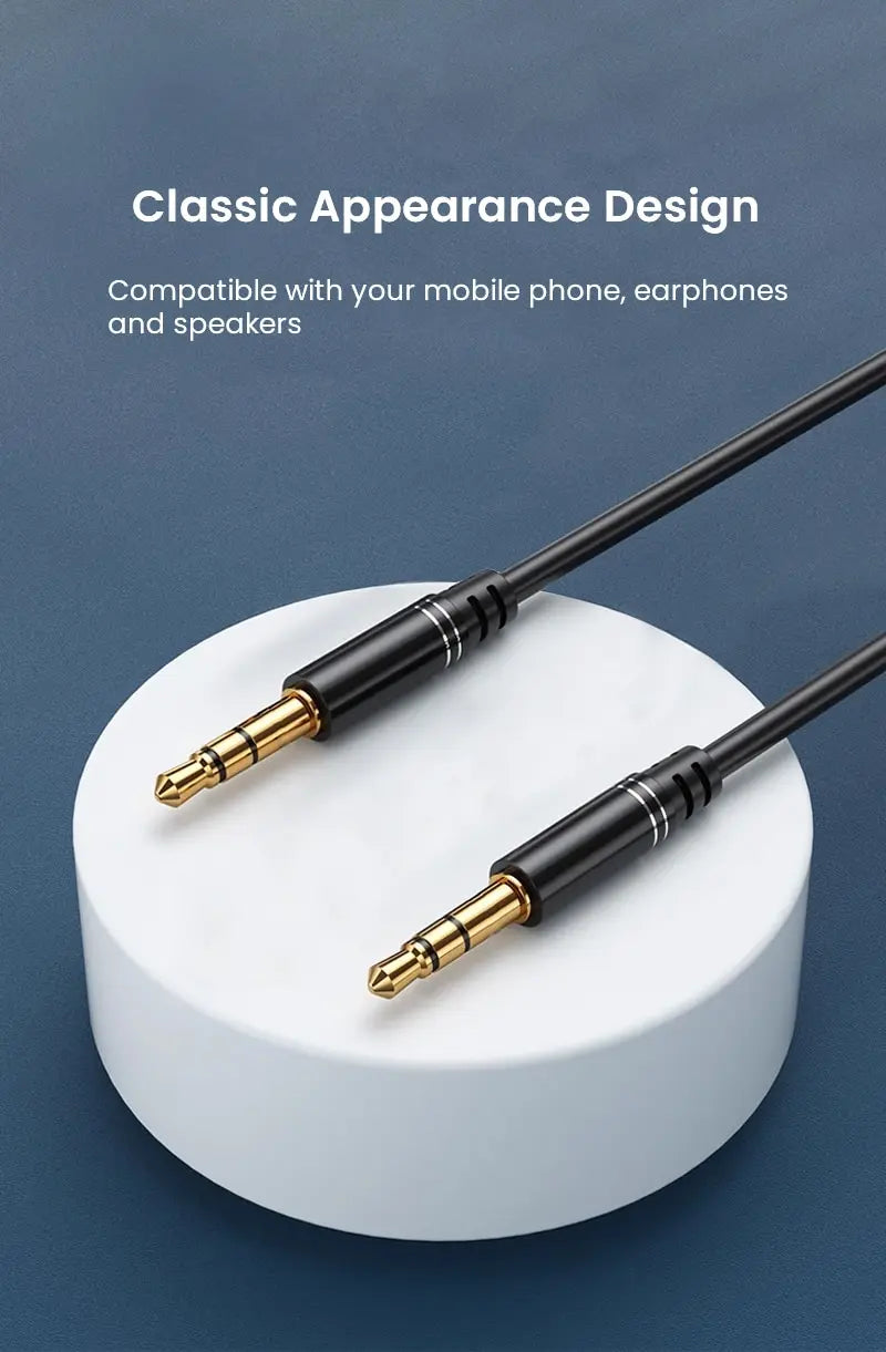 3.5mm Audio Cable Aux Cable Audio Input Adapter Male to Male AUX Cord Compatible with Car Stereos Speaker Headphones