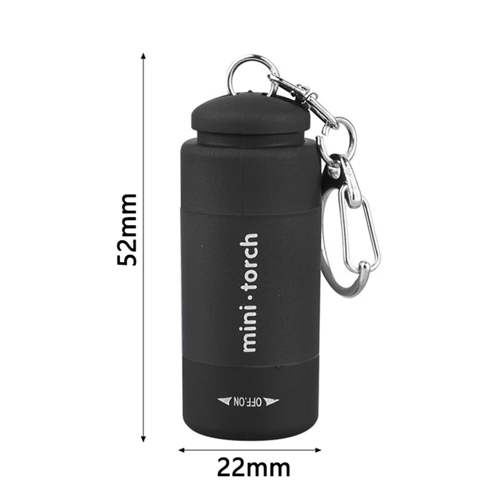 USB Rechargeable LED Multifunctional Strong Light Pocket Keychain Flashlight Waterproof Outdoor Hiking Camping Mini Flashlight