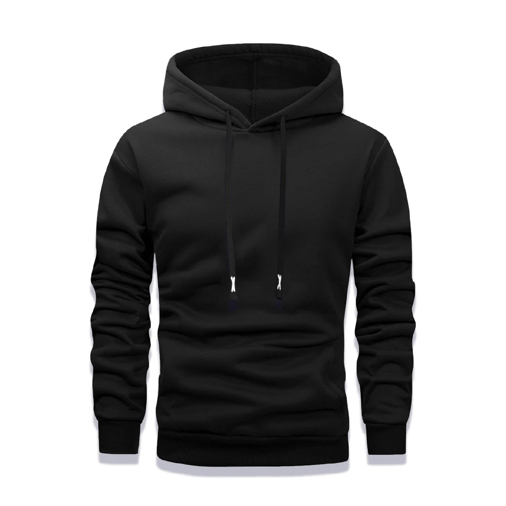 Spring and Autumn Solid Color Sports Hoodies Fleece Men's and Women's Sweatshirts Trendy Pullovers Couples Hoodies