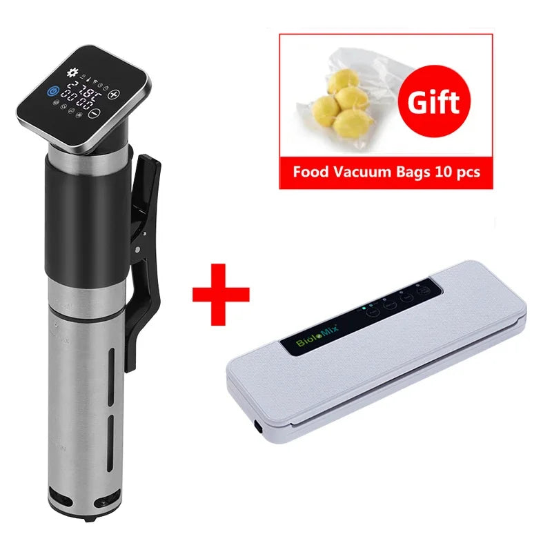 BioloMix 5th Generation WiFi Smart APP Control Sous Vide Cooker Stainless Steel IPX7 Waterproof Thermal Immersion Circulator