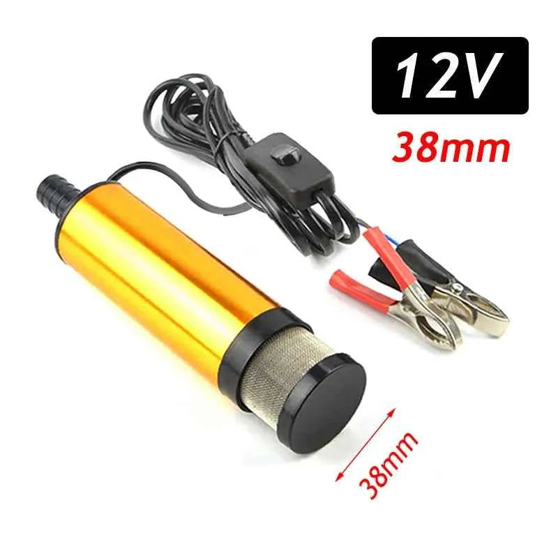 51MM 38MM Car Electric Oil Pump 12V 24V For Pumping Diesel Oil Water Submersible Aluminum Alloy Shell Fuel Transfer Pump