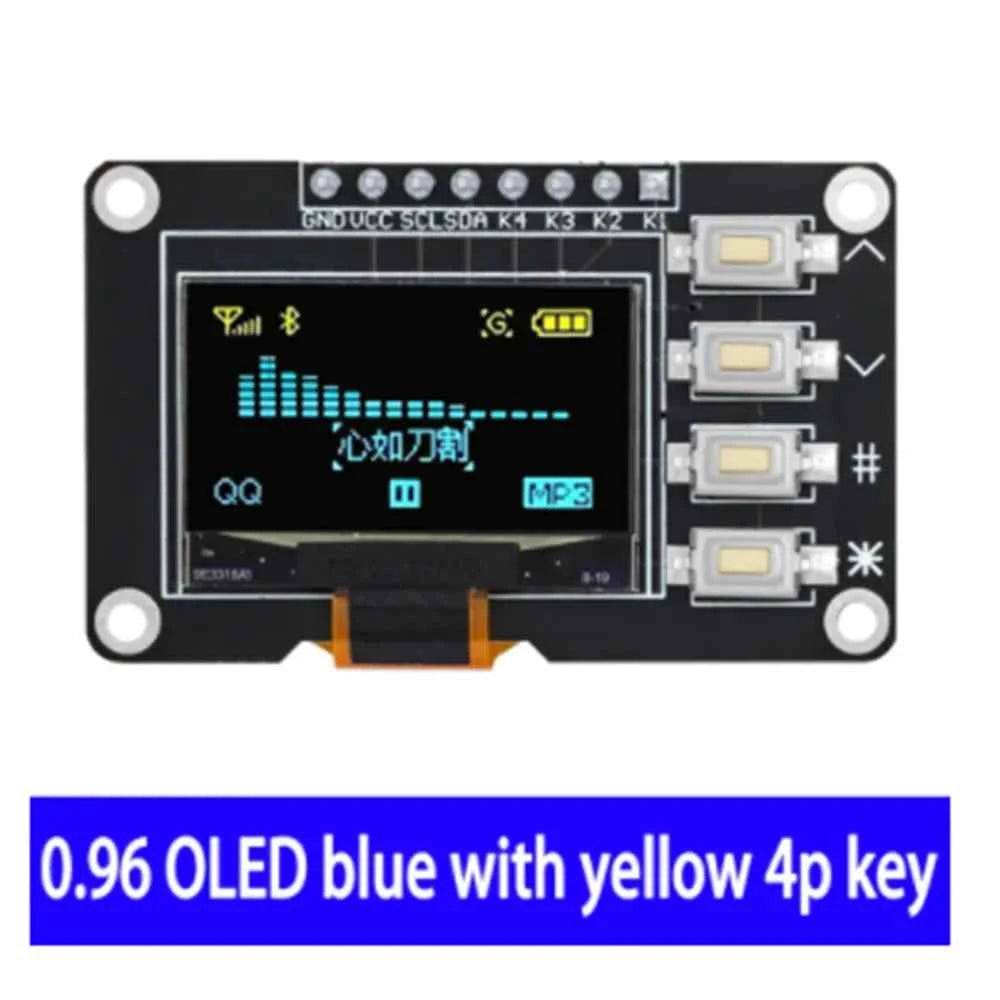 TFT OLED Module EC11 with Rotary Encoder IIC Interface 0.96'' 1.3'' 1.8'' 2.4'' LCD Screen Options for White/Blue Buttons