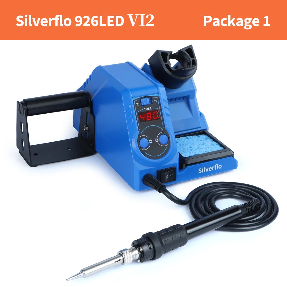 Silverflo 926LED-V Series Soldering Station Thermostatic Soldering Iron Station Welding Rework Station with Sleep Mode
