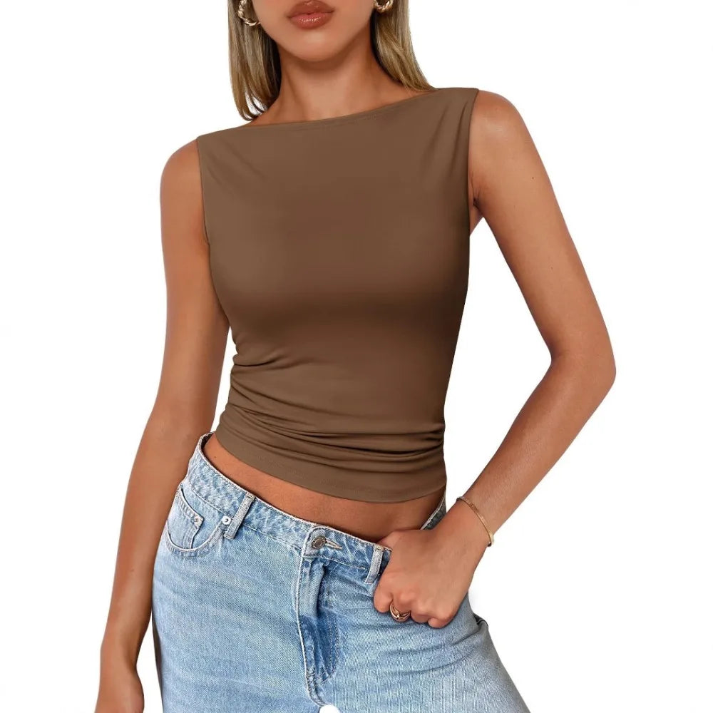 Spring Summer 2026 New Women's Vest Sleeveless Slim-fit Fashionable and Sexy Top for Women Y2K Clothing