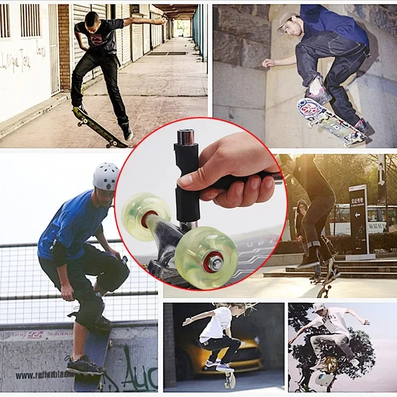Professional Skateboard Tools T Type Skate Scooter Skateboard Tools Kick Scooter Mini L Wrench Set Assemble Adjusting Tool Kit