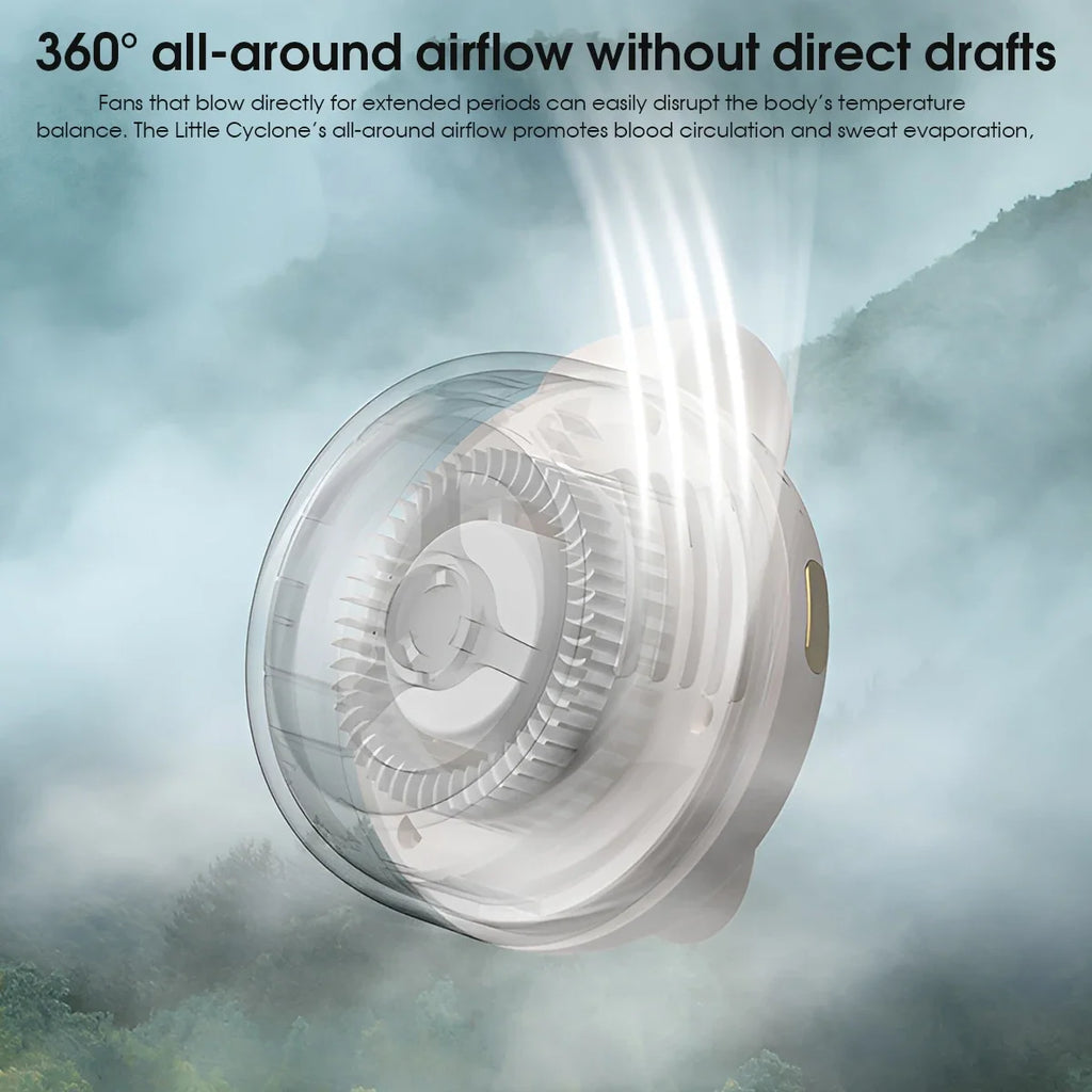 Hands Free Waist Clip Fan 900mAh 3 Speeds Bladeless USB Rechargeable Portable Personal Cooling for Outdoor Sport Travel