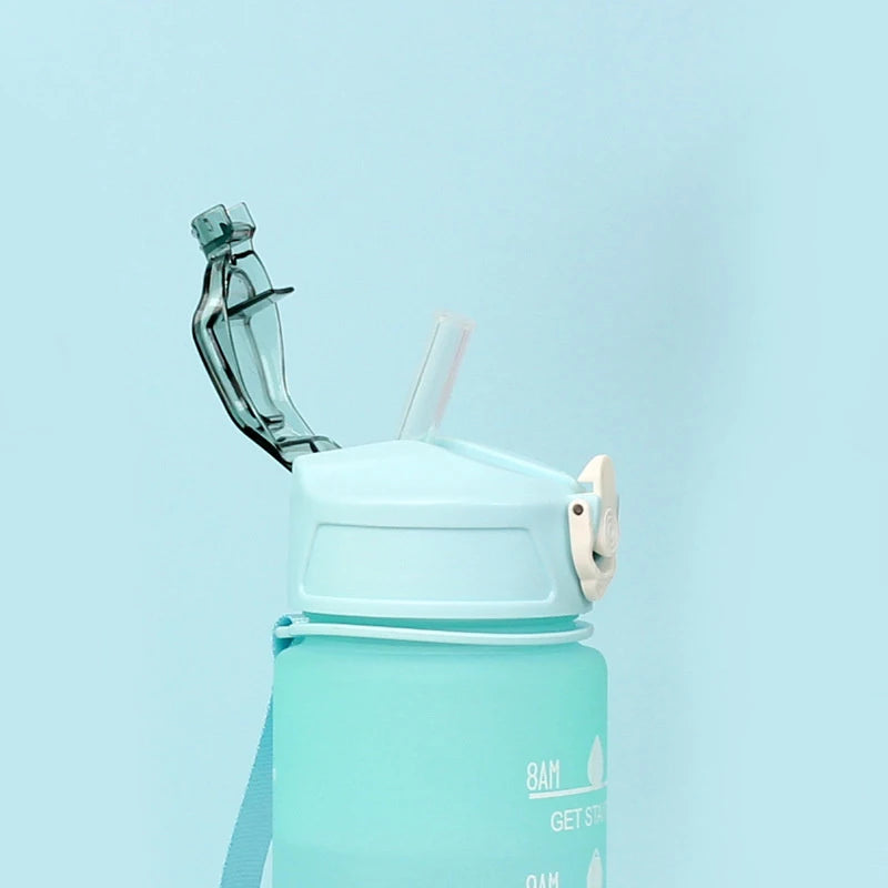 900ML Water Bottle Motivational Sports Bottle With Time Marker Leak-proof Cup Fitness BPA Free Portable Drinkware For Outdoor