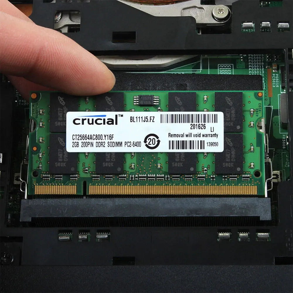 Crucial Memoria Laptop RAM DDR2 2GB 4GB (2x2GB) 667MHz 800MHz Memory SODIMM PC2-5300 PC2-6400 Non-ECC Unbuffered For Notebook