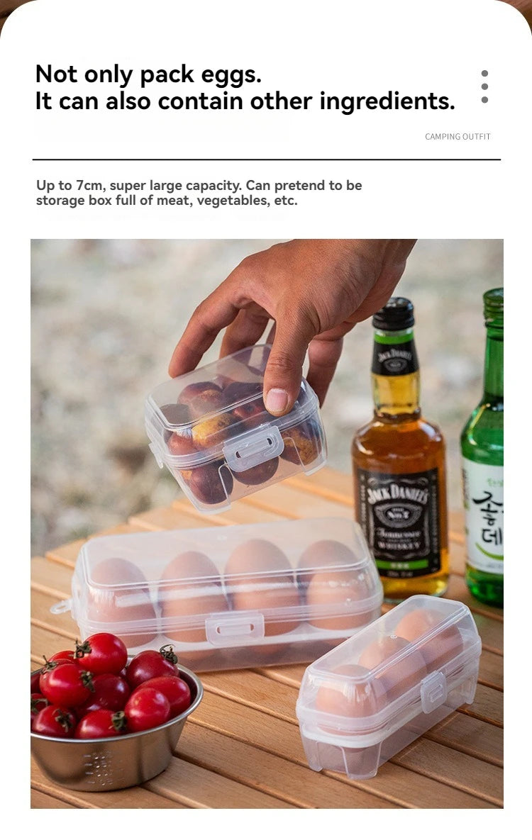 Outdoor Shockproof Egg Box Storage Box, Portable Camping Shatterproof Egg Tray, Home Plastic Protection Box, Travel Shatterproof