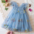 Girls' Dress Summer Floral Mesh Baby Girls Dress Adorable Wedding Flower Girl Dress Baby Girl Clothe