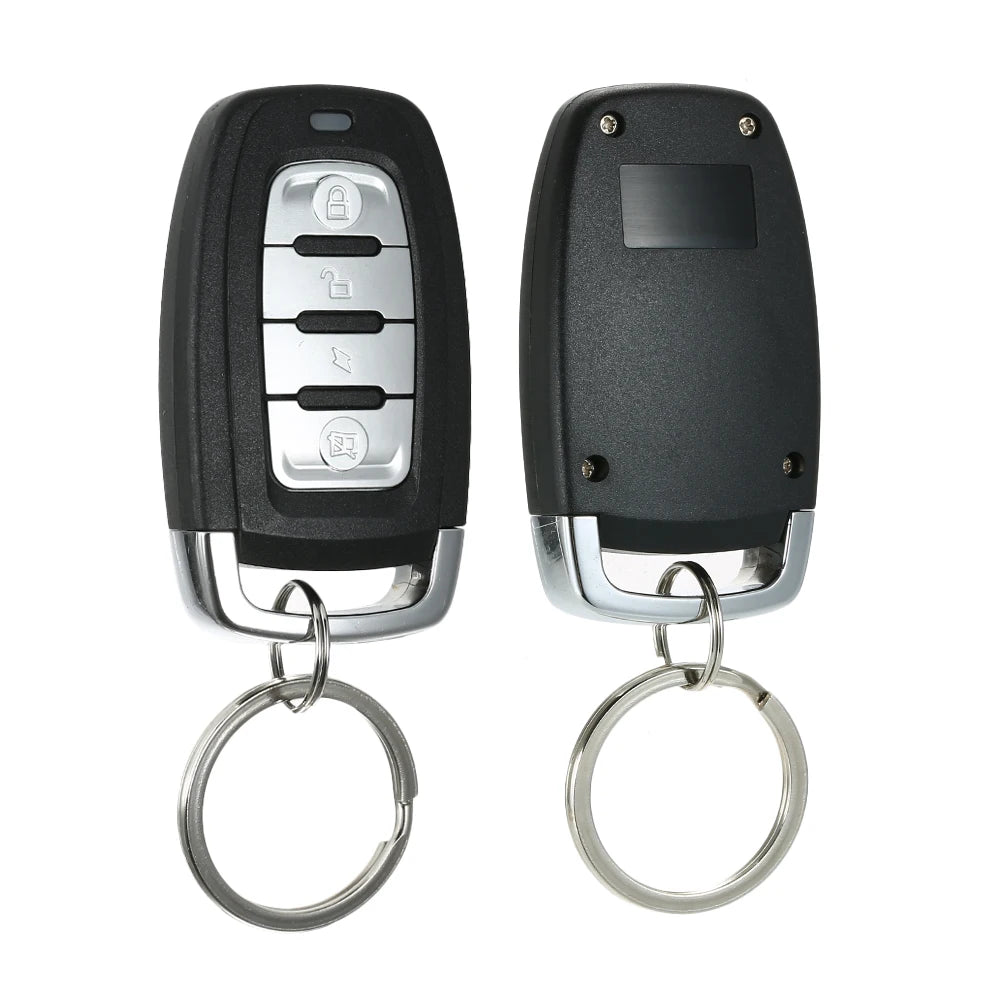 Universal Car Vehicle Security System Burglar Alarm Protection Anti-theft System 2 Remote with Siren Wiring Harness Programmable