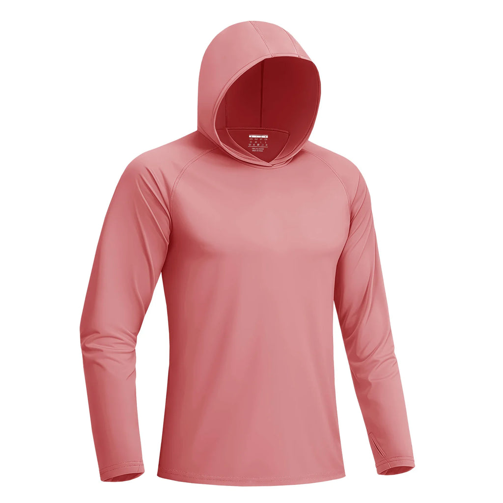 TACVASEN Sun Protection Shirts Mens Long Sleeve Hoodie Casual UV-Proof T-Shirts Breathable Lightweight Quick Dry T shirts Swim
