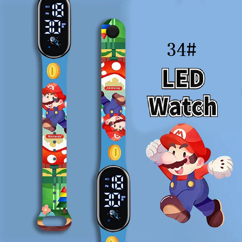 Kids LED Watch Touch Control Digital Watch Silicone Strap Waterproof Sport Wristwatch for Boys Girls Children Birthday Gift