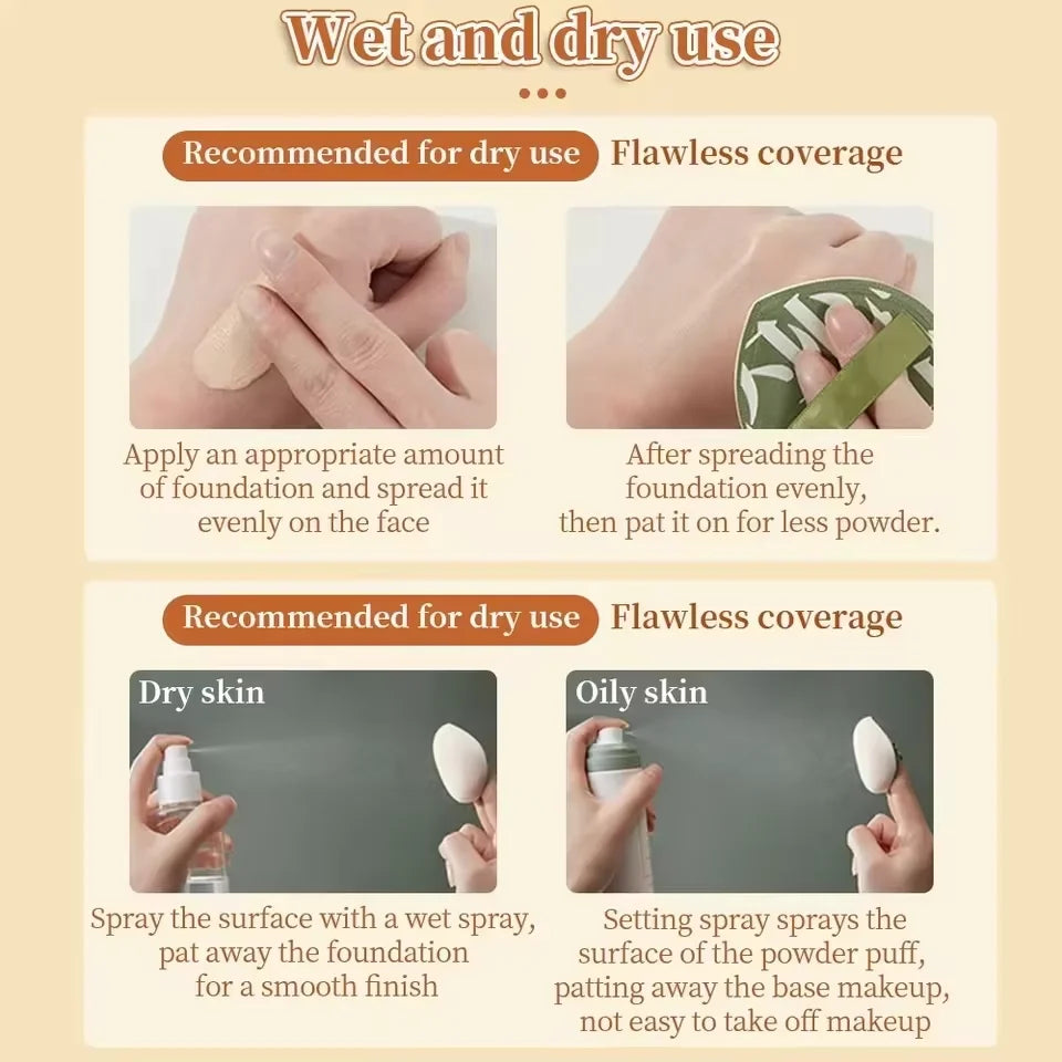 High Elastic Marshmallow Air Cushion Powder Puff Skin-Friendly Makeup Sponge Combination Foundation Special Powder Puff Set Box
