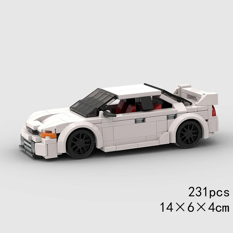 MOC Car Speed RX7 AE86 Chiron R8 Creative Racing Vehicle Model Building Block Super Race brick City Rally Sport Toy Technical