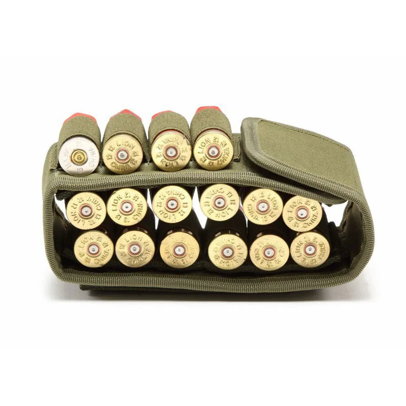 Hunting 16 Rounds Shotgun Storage Bag Molle Magazine Pouch Outdoor Shotgun Cartridges Bullet Mag Holder Accessory Bag
