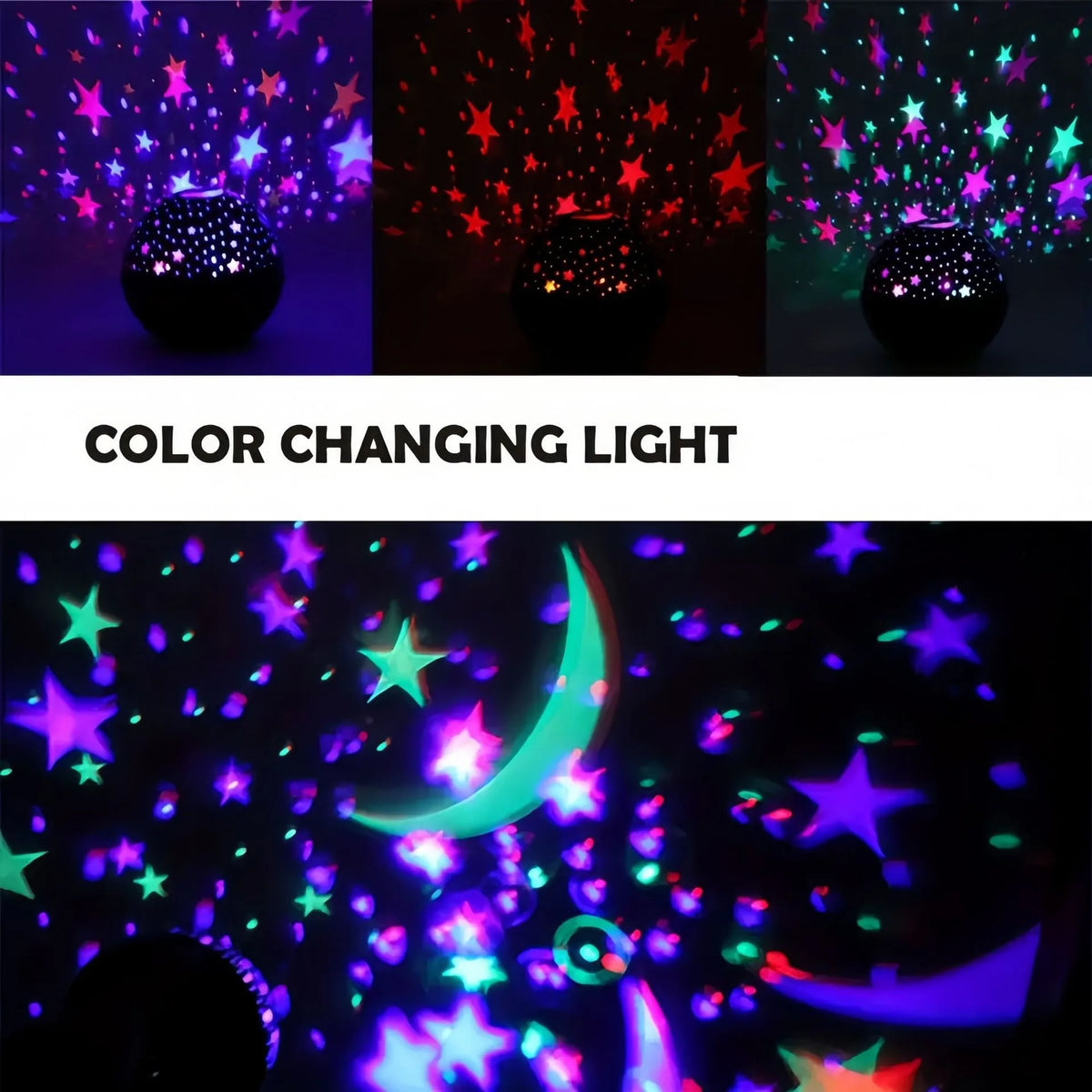 RGB Galaxy Night Light Projector Lamp for Kids Rooms