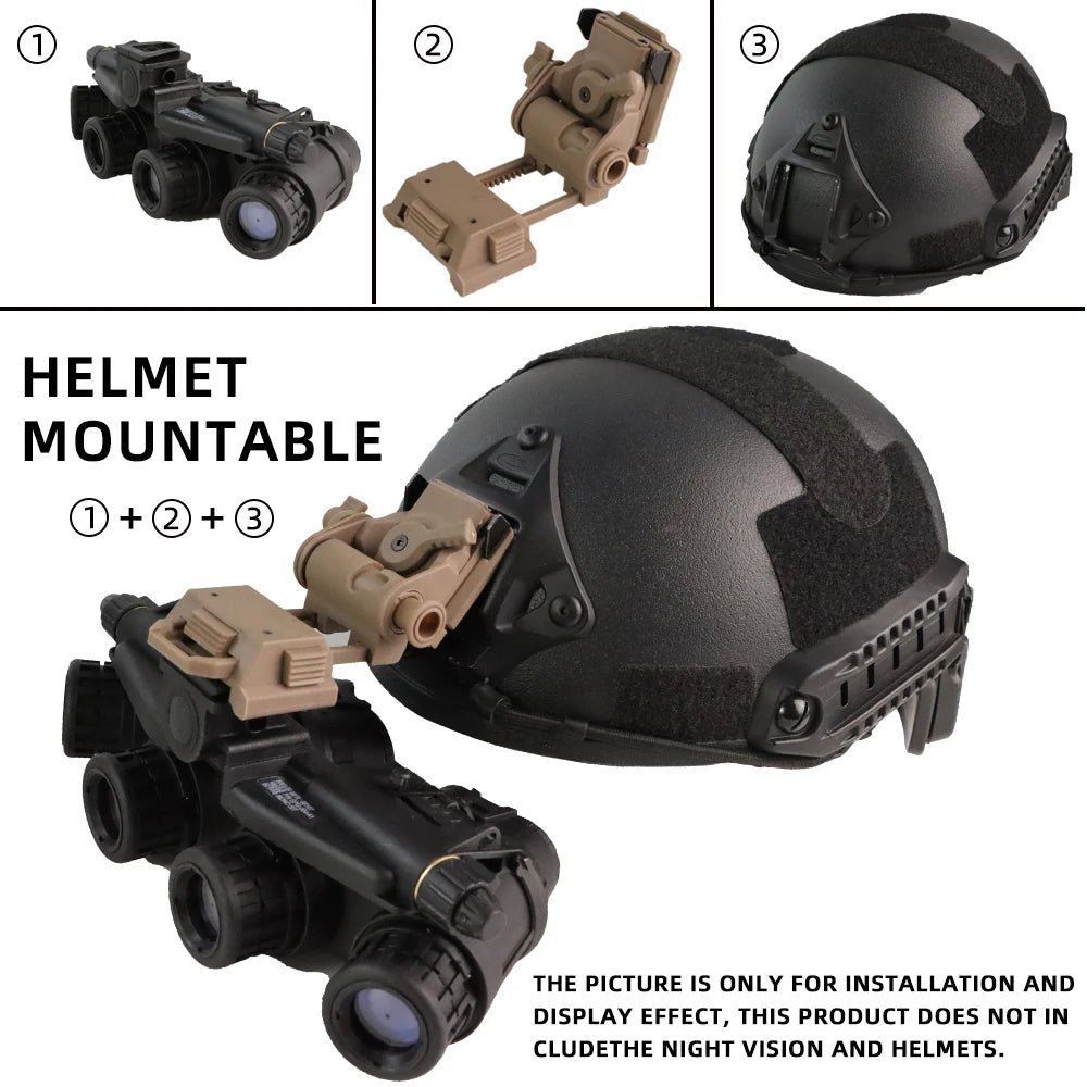 BOOIU New L4G24 NVG Tactical Helmet Mount Metal/Nylon Holder Bracket For PVS15/18  Goggles Night Vision Stent Helmet Accessories