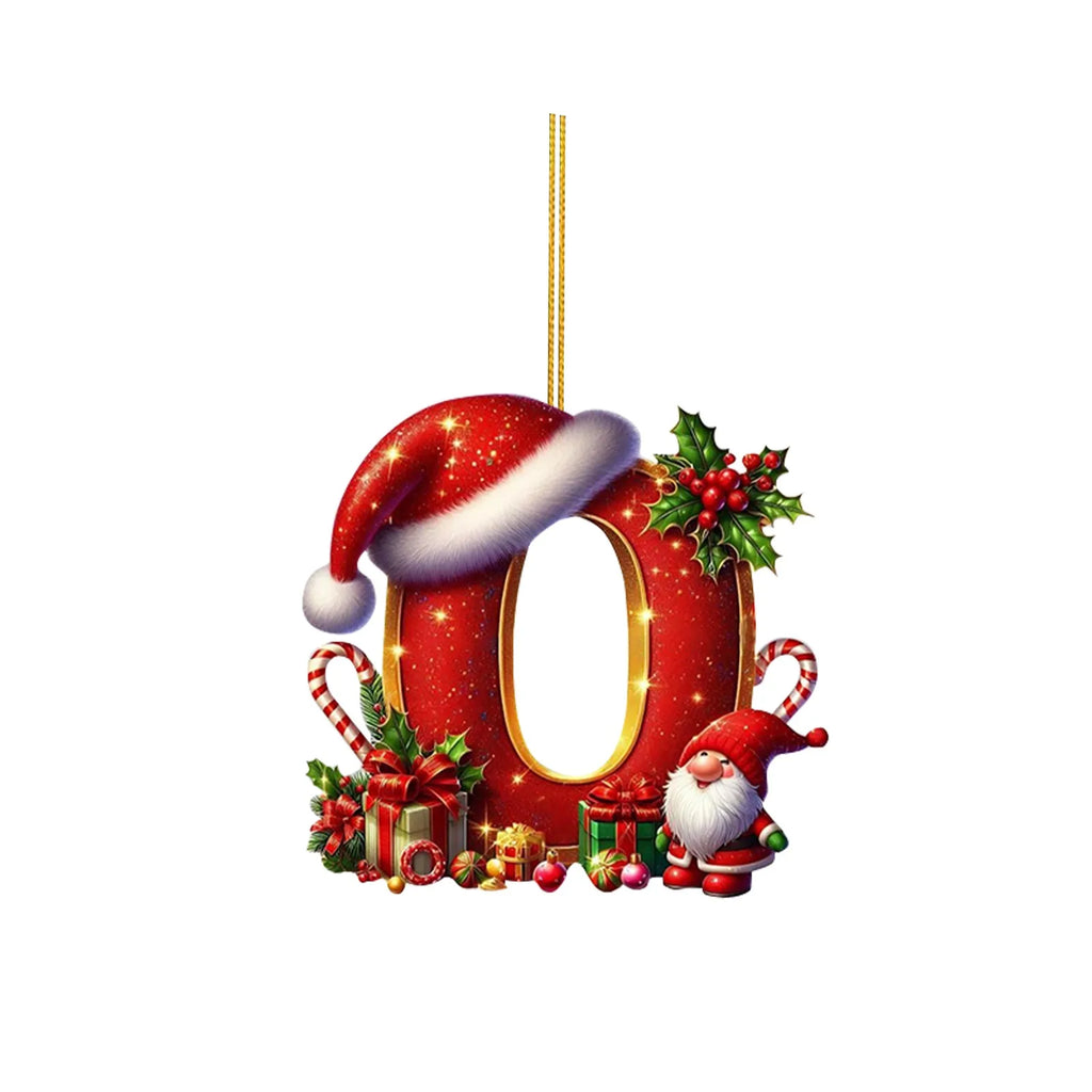 2D Home Decorations Ornaments 26 Letter Pendant For Christmas Tree Decor Christmas Ornaments Acrylic Flat Christmas Tree
