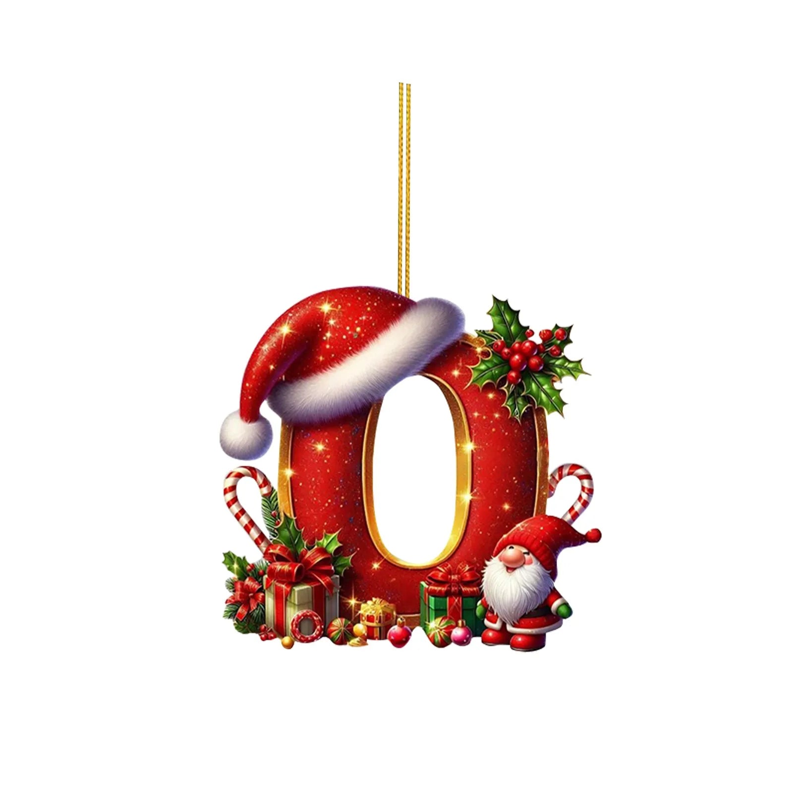 2D Home Decorations Ornaments 26 Letter Pendant For Christmas Tree Decor Christmas Ornaments Acrylic Flat Christmas Tree