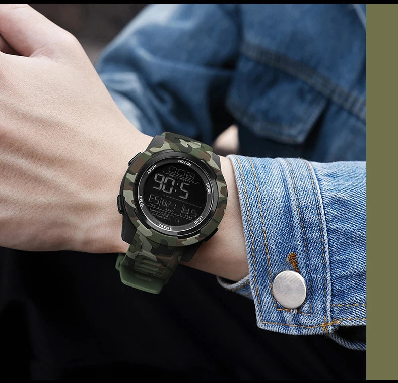 New SMAEL 8105 Watches Camo Strap Military Sport Watch for Men Clock Fashion Digital Wristwatch Waterproof Shockproof Watches