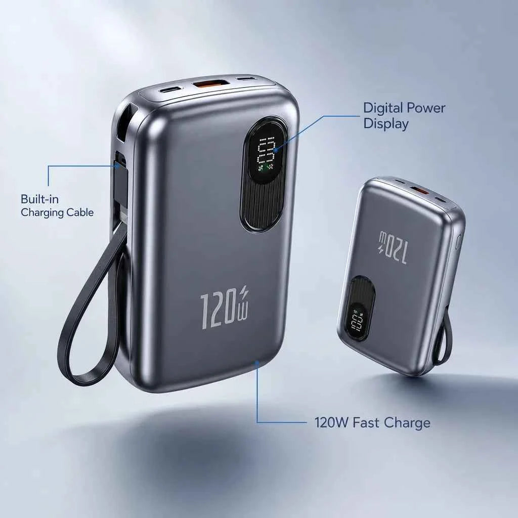 Portable Power Bank with Digital Display – 20000mAh