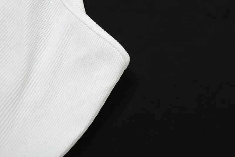 Metal Buckle Decoration Tank Tops Women Turtleneck Off Shoulder Skinny Stretch Street Fashion Wild Style Solid Outfits