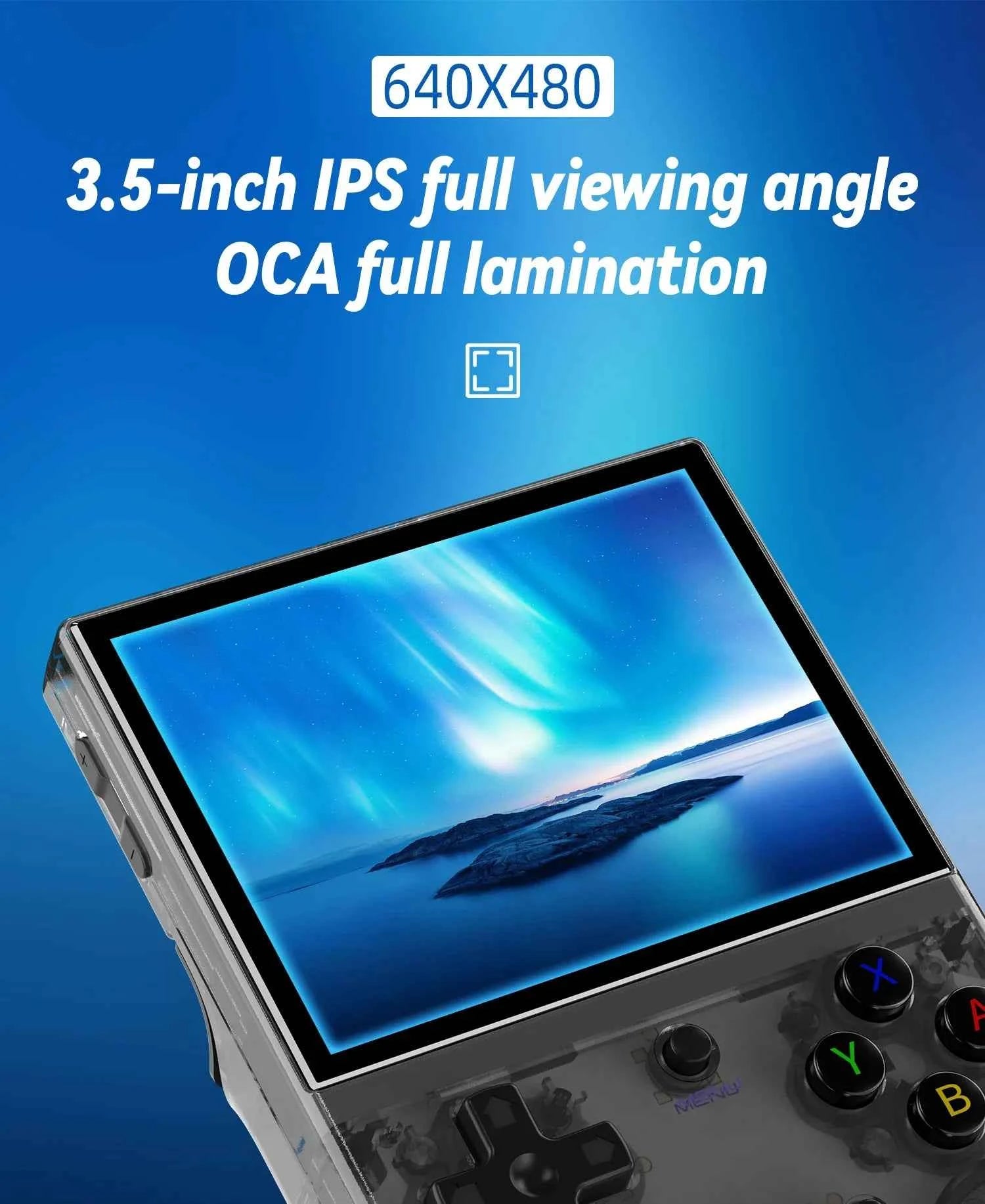 ANBERNIC RG35XX PLUS Retro Handheld Game Console 3.5''IPS Screen Built-in 10K Games HDMI Video Output Streaming Kids Game Player
