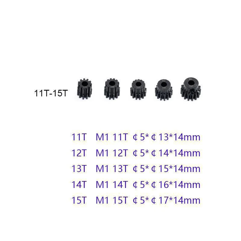 1/5PCS Metal Steel M1 Pinion Gear Sets 21T 22T 23T 24T 25T 5mm Shaft Motor Gears with Hex Key for 1/10 RC Brushless Brush Motor