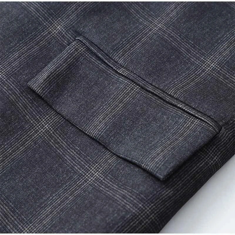 Irregular Plaid Blazer Jacket Women Fashion Stand Collar Full Sleeve Split Loose Short Jackets 2025 Lady Daily Commute Outwear